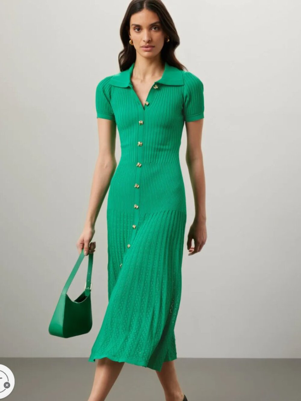 Sandro Lorel Dress, Size 4, Green - Picture 4 of 7
